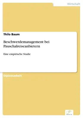 Baum |  Beschwerdemanagement bei Pauschalreiseanbietern | eBook | Sack Fachmedien