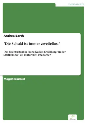 Barth |  "Die Schuld ist immer zweifellos." | eBook | Sack Fachmedien