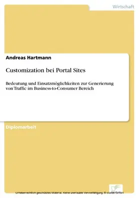 Hartmann |  Customization bei Portal Sites | eBook | Sack Fachmedien