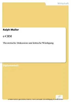 Muller |  e-CRM | eBook | Sack Fachmedien
