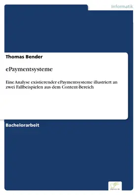 Bender |  ePaymentsysteme | eBook | Sack Fachmedien