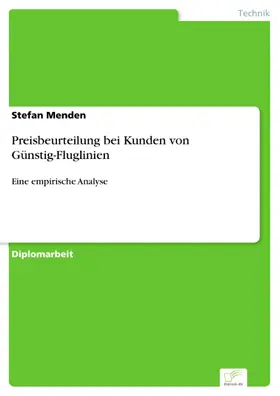 Menden |  Preisbeurteilung bei Kunden von Günstig-Fluglinien | eBook | Sack Fachmedien