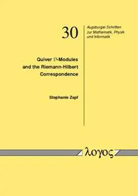 Zapf |  Quiver D-Modules and the Riemann-Hilbert Correspondence | Buch |  Sack Fachmedien