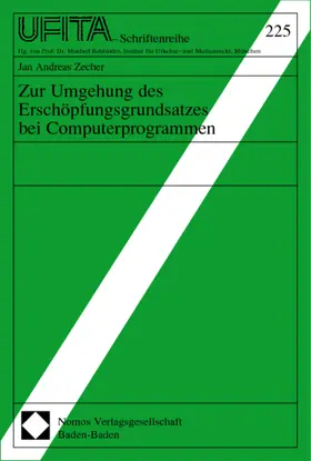 Zur Umgehung des Erschöpfungsgrundsatzes bei Computerprogrammen | Buch |  Sack Fachmedien