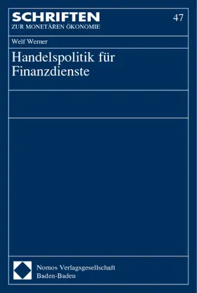 Werner |  Handelspolitik für Finanzdienste | Buch |  Sack Fachmedien