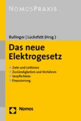 Bullinger / Lückefett |  Das neue Elektrogesetz | Buch |  Sack Fachmedien