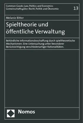 Bitter |  Spieltheorie und öffentliche Verwaltung | Buch |  Sack Fachmedien