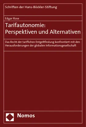 Rose |  Tarifautonomie: Perspektiven und Alternativen | Buch |  Sack Fachmedien