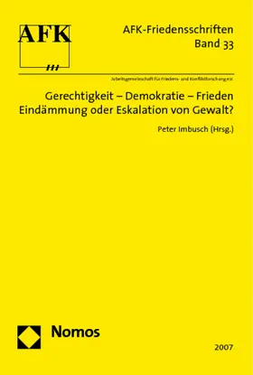 Imbusch |  Gerechtigkeit - Demokratie - Frieden | Buch |  Sack Fachmedien