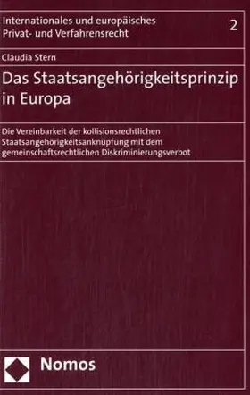 Stern |  Das Staatsangehörigkeitsprinzip in Europa | Buch |  Sack Fachmedien