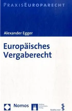 Egger |  Europäisches Vergaberecht | Buch |  Sack Fachmedien