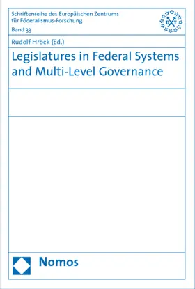 Hrbek |  Legislatures in Federal Systems and Multi-Level Governance | Buch |  Sack Fachmedien