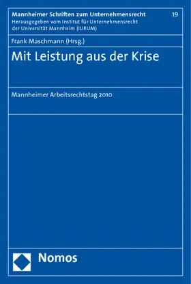 Maschmann |  Mit Leistung aus der Krise | Buch |  Sack Fachmedien