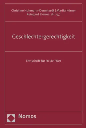 Hohmann-Dennhardt / Körner / Zimmer |  Geschlechtergerechtigkeit | Buch |  Sack Fachmedien