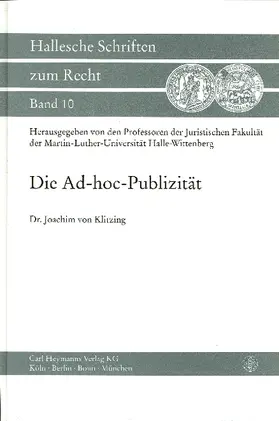 Klitzing | Die Ad-hoc-Publizität | Buch | 978-3-8329-6119-0 | sack.de