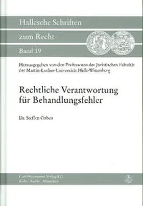 Orben |  Rechtliche Verantwortung für Behandlungsfehler | Buch |  Sack Fachmedien