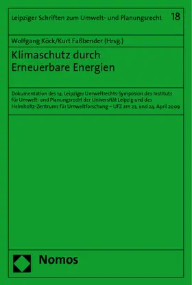 Köck / Faßbender |  Klimaschutz durch Erneuerbare Energien | Buch |  Sack Fachmedien