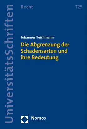 Teichmann |  Die Abgrenzung der Schadensarten und ihre Bedeutung | Buch |  Sack Fachmedien