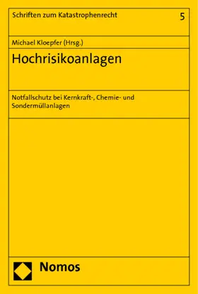 Kloepfer |  Hochrisikoanlagen | Buch |  Sack Fachmedien