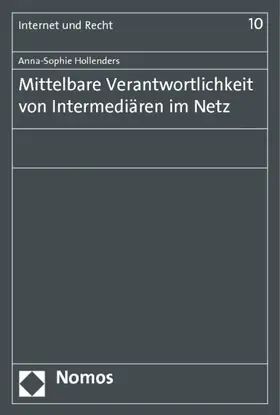 Hollenders |  Mittelbare Verantwortlichkeit von Intermediären im Netz | Buch |  Sack Fachmedien