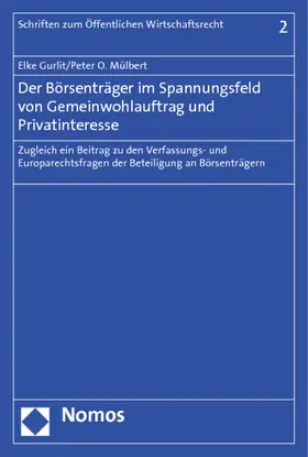 Gurlit / Mülbert |  Der Börsenträger im Spannungsfeld von Gemeinwohlauftrag und Privatinteresse | Buch |  Sack Fachmedien