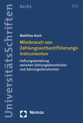 Koch |  Missbrauch von Zahlungsauthentifizierungsinstrumenten | Buch |  Sack Fachmedien