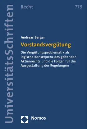 Berger |  Vorstandsvergütung | Buch |  Sack Fachmedien