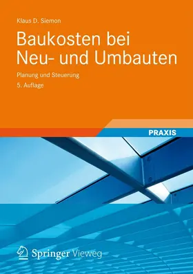 Siemon |  Baukosten bei Neu- und Umbauten | eBook | Sack Fachmedien