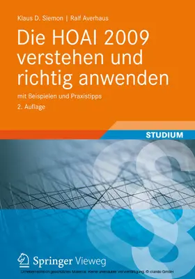 Siemon / Averhaus |  Die HOAI 2009 verstehen und richtig anwenden | eBook | Sack Fachmedien