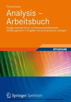 Bauer | Analysis - Arbeitsbuch | E-Book | www2.sack.de