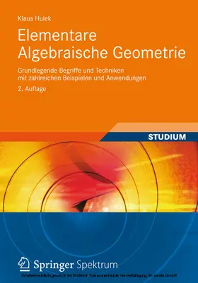 Hulek | Elementare Algebraische Geometrie | E-Book | sack.de