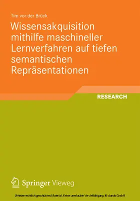 vor der Brück | Wissensakquisition mithilfe maschineller Lernverfahren auf tiefen semantischen Repräsentationen | E-Book | sack.de