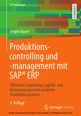 Bauer |  Produktionscontrolling und -management mit SAP® ERP | eBook | Sack Fachmedien