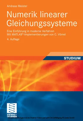 Meister / Vömel | Numerik linearer Gleichungssysteme | E-Book | sack.de