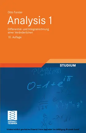 Forster |  Analysis 1 | eBook | Sack Fachmedien