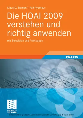 Siemon / Averhaus |  Die HOAI 2009 verstehen und richtig anwenden | eBook | Sack Fachmedien
