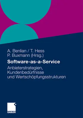 Buxmann / Benlian / Hess |  Software-as-a-Service | Buch |  Sack Fachmedien