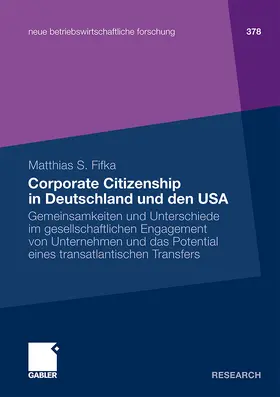 Fifka |  Corporate Citizenship in Deutschland und den USA | Buch |  Sack Fachmedien