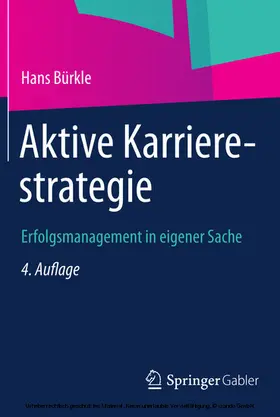 Bürkle |  Aktive Karrierestrategie | eBook | Sack Fachmedien