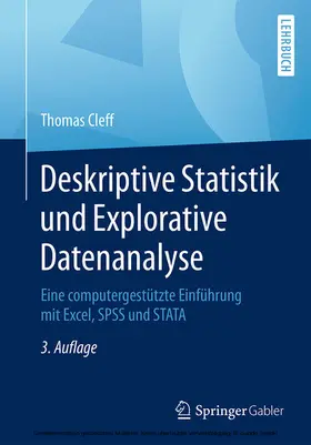 Cleff | Deskriptive Statistik und Explorative Datenanalyse | E-Book | sack.de
