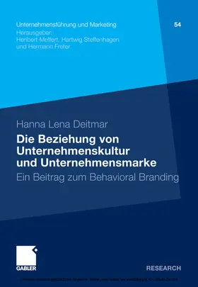 Deitmar | Die Beziehung von Unternehmenskultur und Unternehmensmarke | E-Book | sack.de