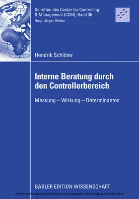 Schlüter |  Interne Beratung durch den Controllerbereich | eBook | Sack Fachmedien