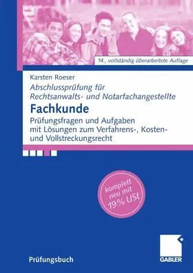 Roeser |  Fachkunde | eBook | Sack Fachmedien
