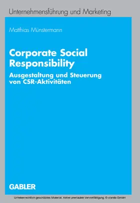 Münstermann | Corporate Social Responsibility | E-Book | sack.de