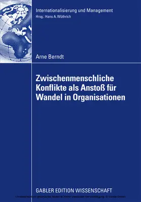 Berndt | Zwischenmenschliche Konflikte als Anstoß von Wandel in Organisationen | E-Book | sack.de