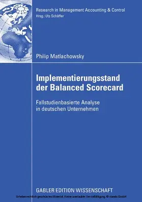 Matlachkowsky |  Implementierungsstand der Balanced Scorecard | eBook | Sack Fachmedien
