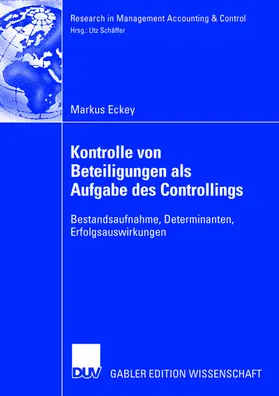 Eckey |  Kontrolle von Beteiligungen als Aufgabe des Controllings | Buch |  Sack Fachmedien