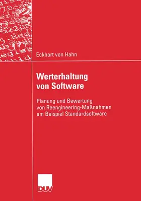 Hahn |  Werterhaltung von Software | Buch |  Sack Fachmedien