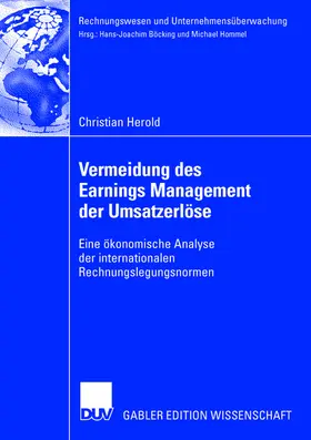 Herold |  Vermeidung des Earnings Management der Umsatzerlöse | Buch |  Sack Fachmedien