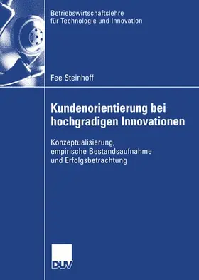 Steinhoff |  Kundenorientierung bei hochgradigen Innovationen | Buch |  Sack Fachmedien